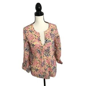 LILLY PULITZER Clementine Ladybug Yellow/Pink/Blue/White Top - Size Medium